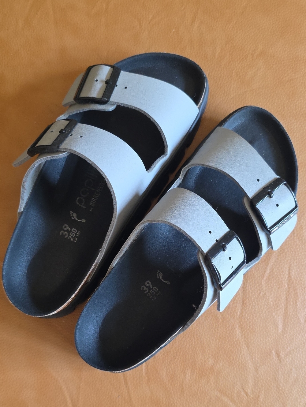 Birkenstock Papillo Slides in Gray and Black